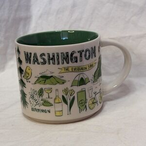 Starbucks WASHINGTON Been There Series Coffee Mug 14oz Evergreen State Sasquatch